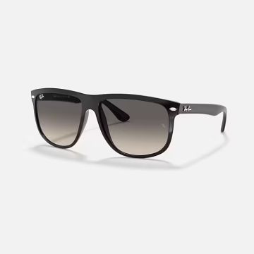 Ray-ban Boyfriend Black & Grey Square Sunglasses For Men S
