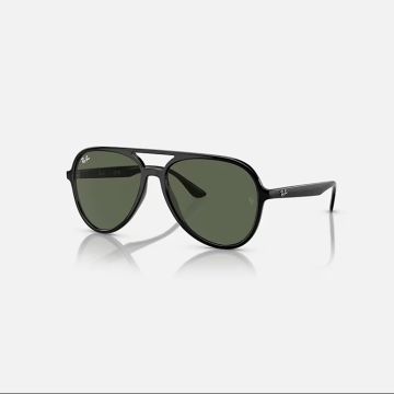Ray-ban Rb4376 Black & Dark Green Pilot Sunglasses For Unisex L
