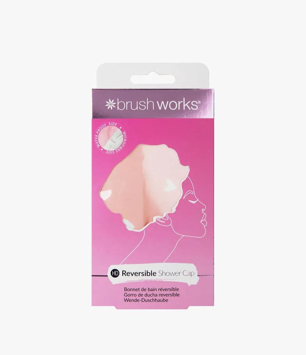 Brushworks Reversible Shower Cap Heart Pattern
