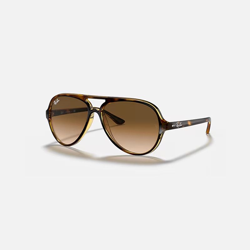 Ray-ban Cats 5000 Classic Light Havana & Light Brown Gradient Pilot Sunglasses For Men