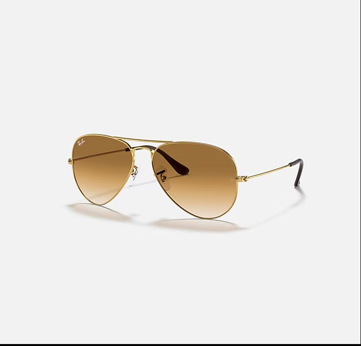 Ray-ban Aviator Gradient Arista Gold Pilot Sunglasses For Unisex Xl