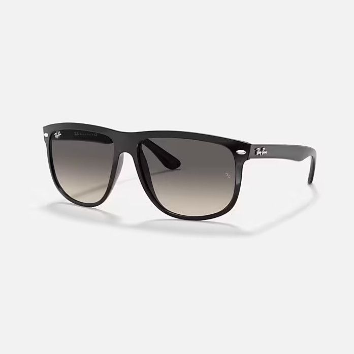 Ray-ban Boyfriend Black & Grey Square Sunglasses For Men S