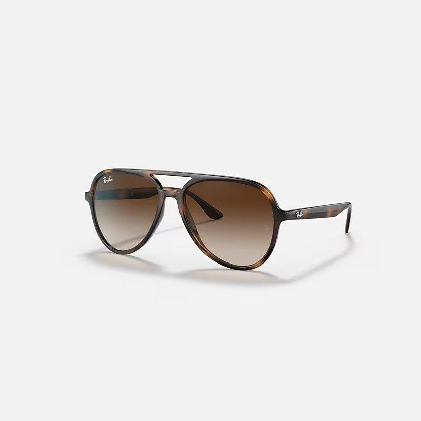 Ray-ban Rb4376 Havana & Brown Gradient Pilot Sunglasses For Unisex L
