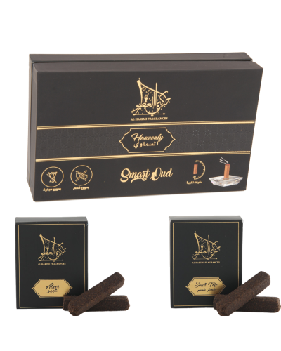 Al Hakimi Fragrances Combo Pack of  Heavenly, Smell Me & Abeer - 30 Sticks with a Crystal Stand
