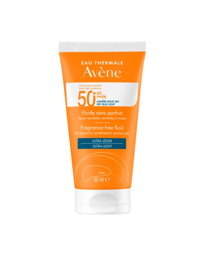 أفين تيرمال SPF50+ فلويد خالٍ من العطور بحماية من الضوء الأزرق 50 مل