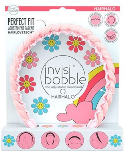 Invisibobble HAIRHALO Retro Dreamin Eat, Pink, and be Merry