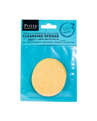 Pritty Dried & Compressed Cleansing Sponge -Yellow