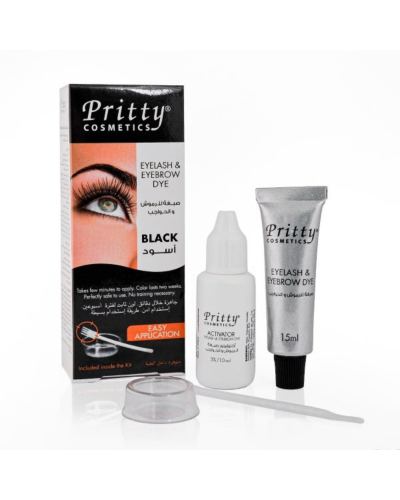 Pritty Eyelash & Eyebrow Dye Kit - Black