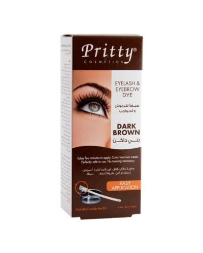 Pritty Eyelash & Eyebrow Dye Kit - Dark Brown