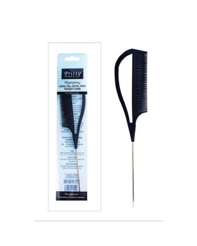 Pritty Long Tail Metal Pick Teaser Comb