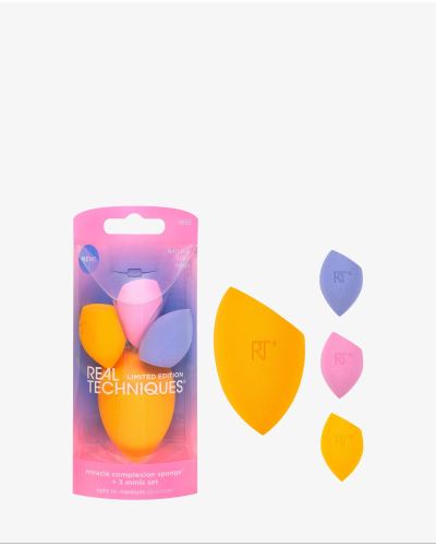 Real Techniques Miracle Complexion Sponge + 3 Mini Miracle Complexion Sponge Set 2025