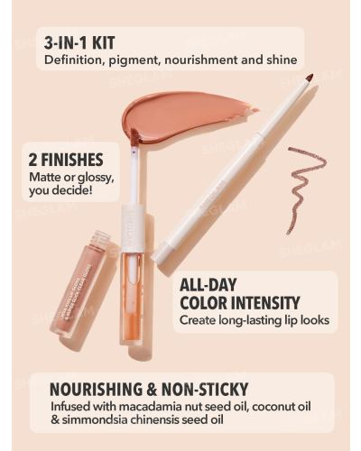 Sheglam - Soft 90'S Glam Lip Liner And Lip Duo Set