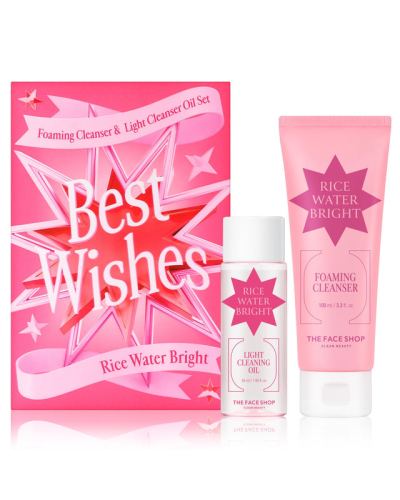 The FaceShop Rice Water Bright Foaming Cleanser & Light Cleansing Oil Duo Set
