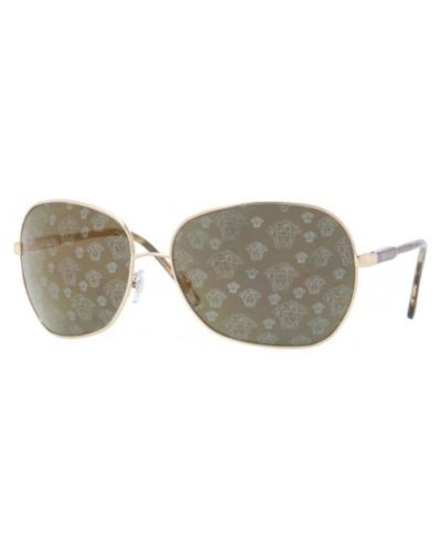 Versace Ve 2124 Sunglasses 10025g Gold 64 For Women