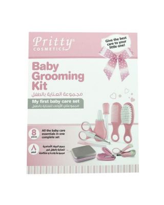 Pritty Baby Care Grooming Kit Pink Set Of 8 Pcs